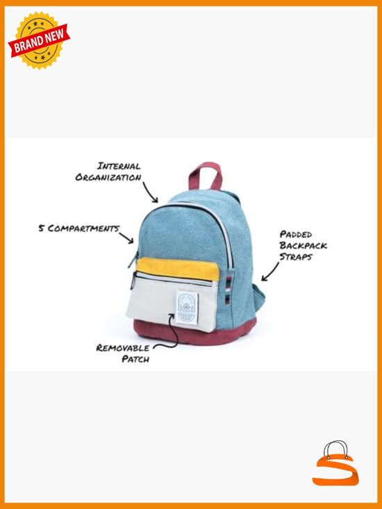Mini Hemp Backpack with Padded Straps & Hidden Pocket, Eco-Friendly Daypack